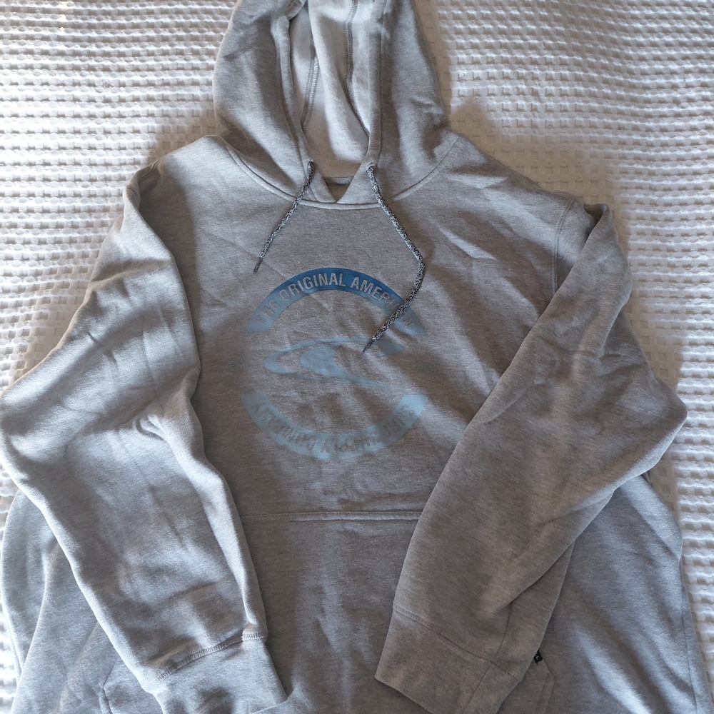 O'Neill Light Gray Hoodie with Blue Logo